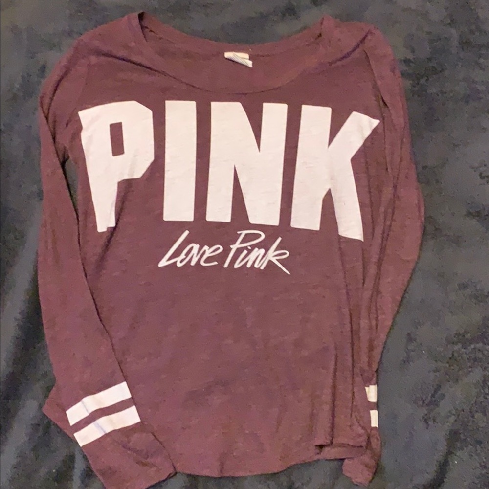 💗VS pink long sleeve shirt size s/p